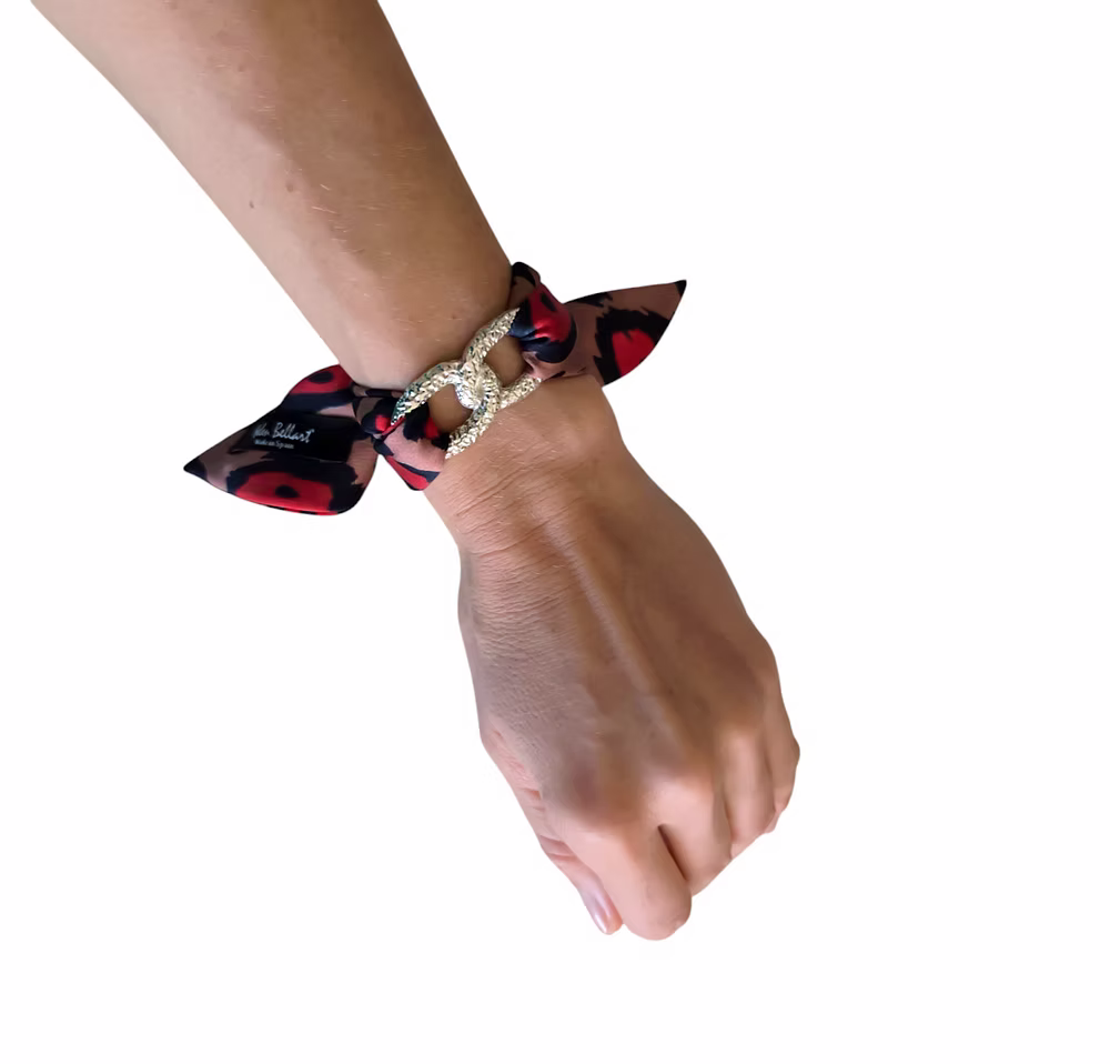Leopardo Rosso Bracciale Infinity