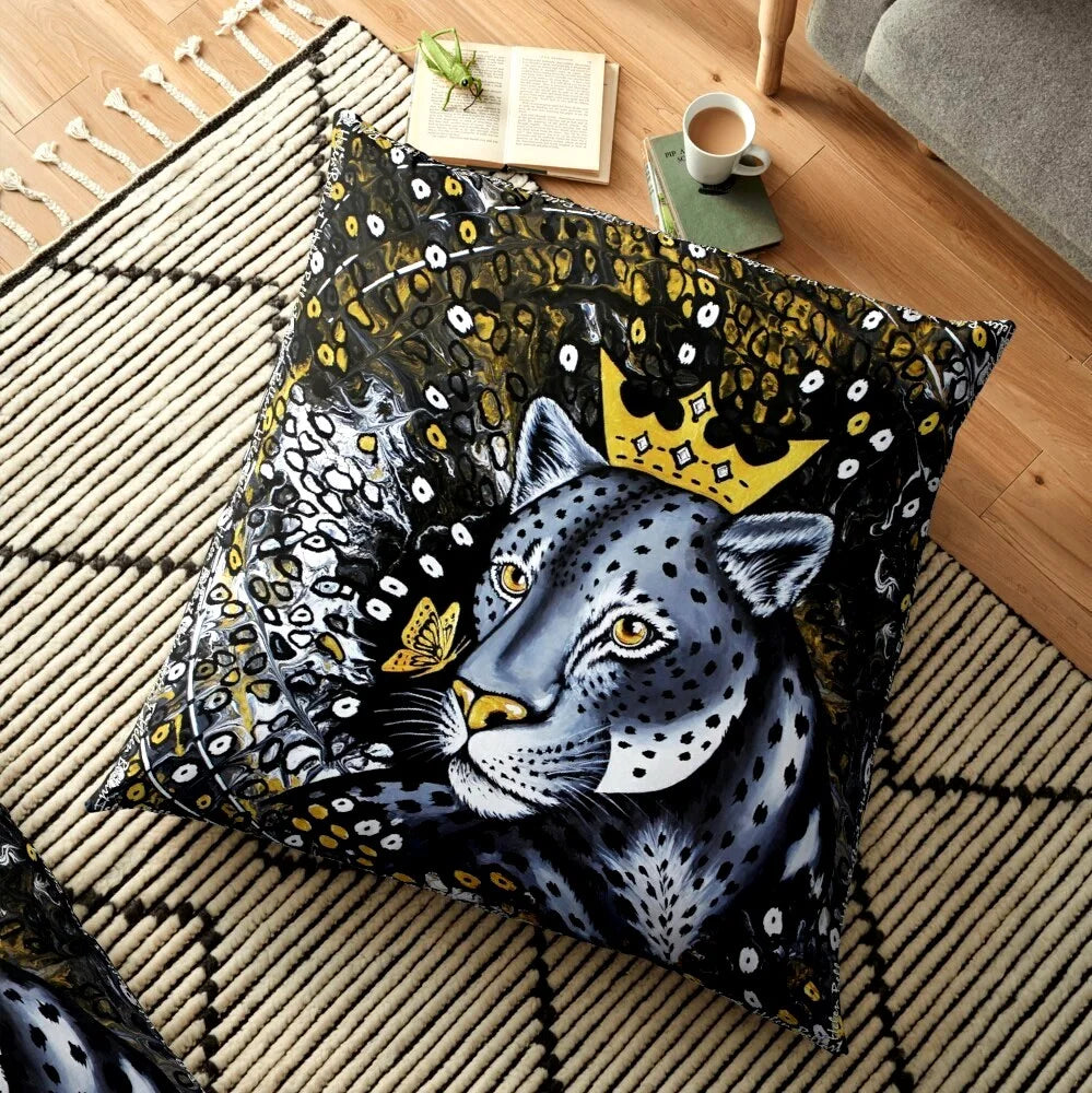 Farfalla Dorata&Leopardo Fodera per Cuscino