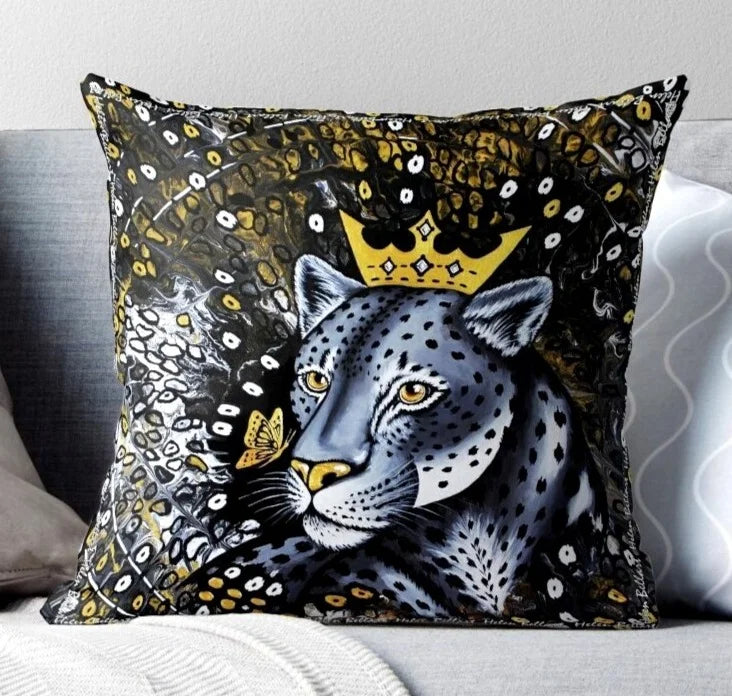 Farfalla Dorata&Leopardo Fodera per Cuscino