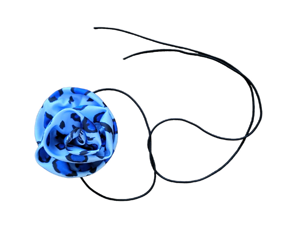 Leopardo Cielo Azzurro Collana Girocollo Fiore