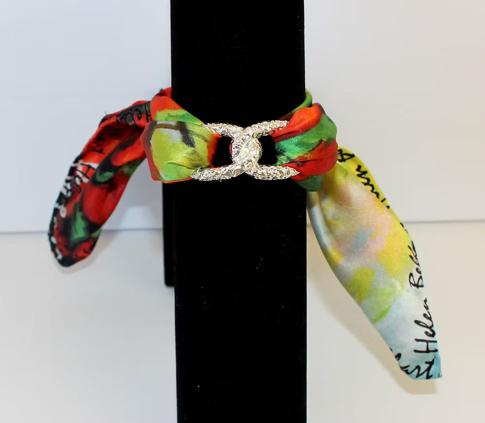 Papaveri Bracciale Caviglia in Seta