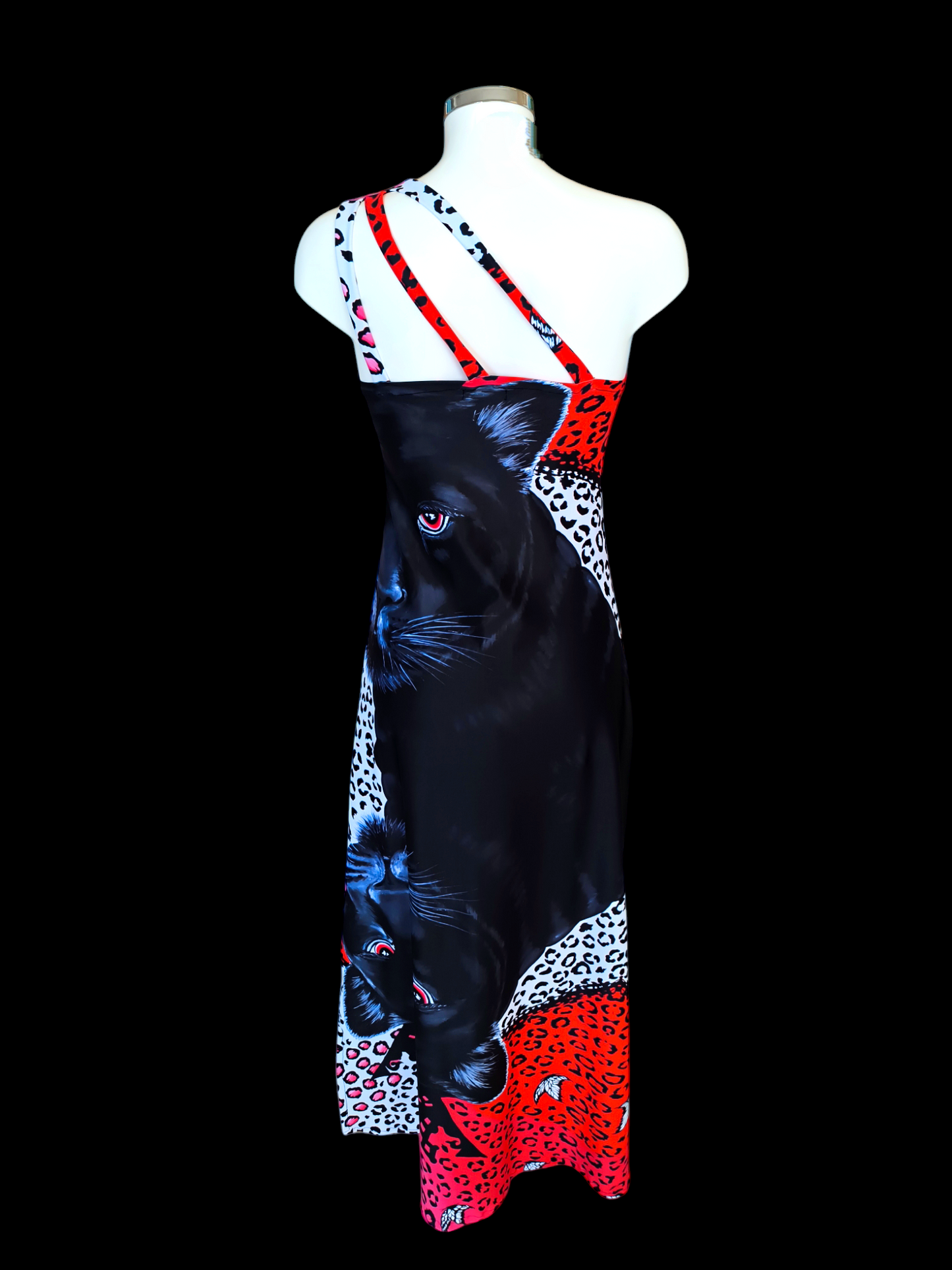 Leopardo Nero Vestito con Spalla