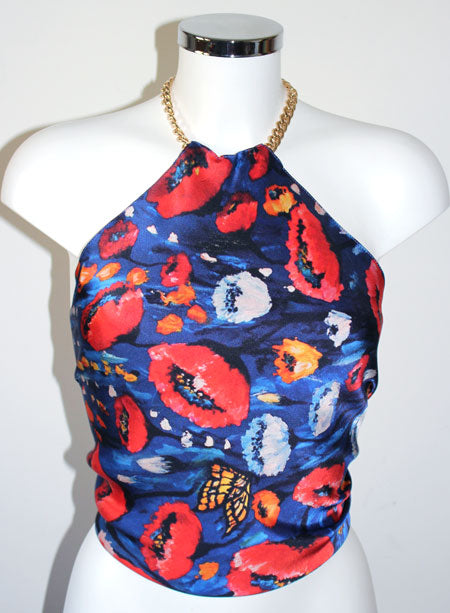 Papavero Top Donna in Seta
