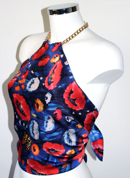 Papavero Top Donna in Seta