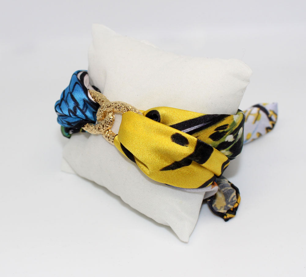 Farfalla Catturata Bracciale Infinity in Seta