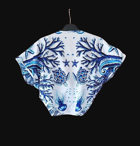 Cavallo Marino Blu Camicia Incrociata