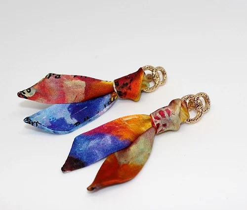 Iris in Fiore Set Bracciale & Orecchini in Seta   Sconto 30%