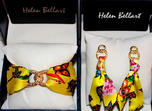 Farfalla Paradiso Set Bracciale & Orecchini in Seta   Sconto 30%