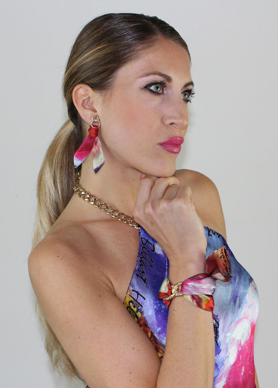 Iris in Fiore Bracciale Infinity in Seta