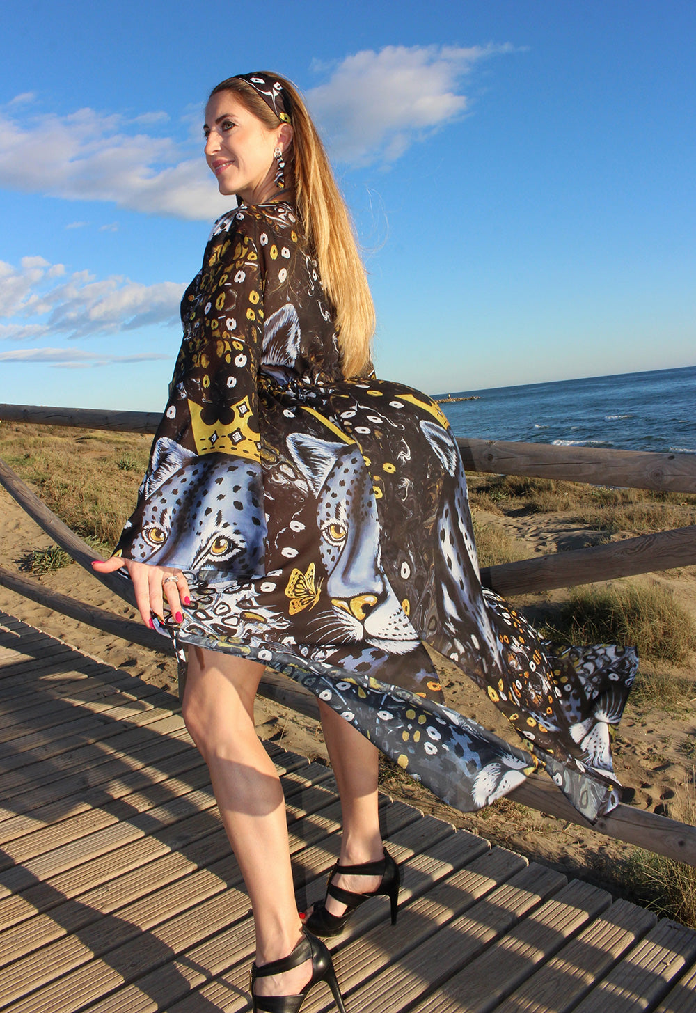 Farfalla Dorata&Leopardo Caftano