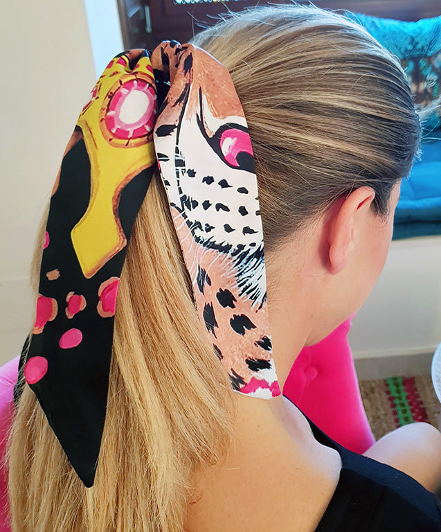 Leopardo Dorato Elastico per capelli