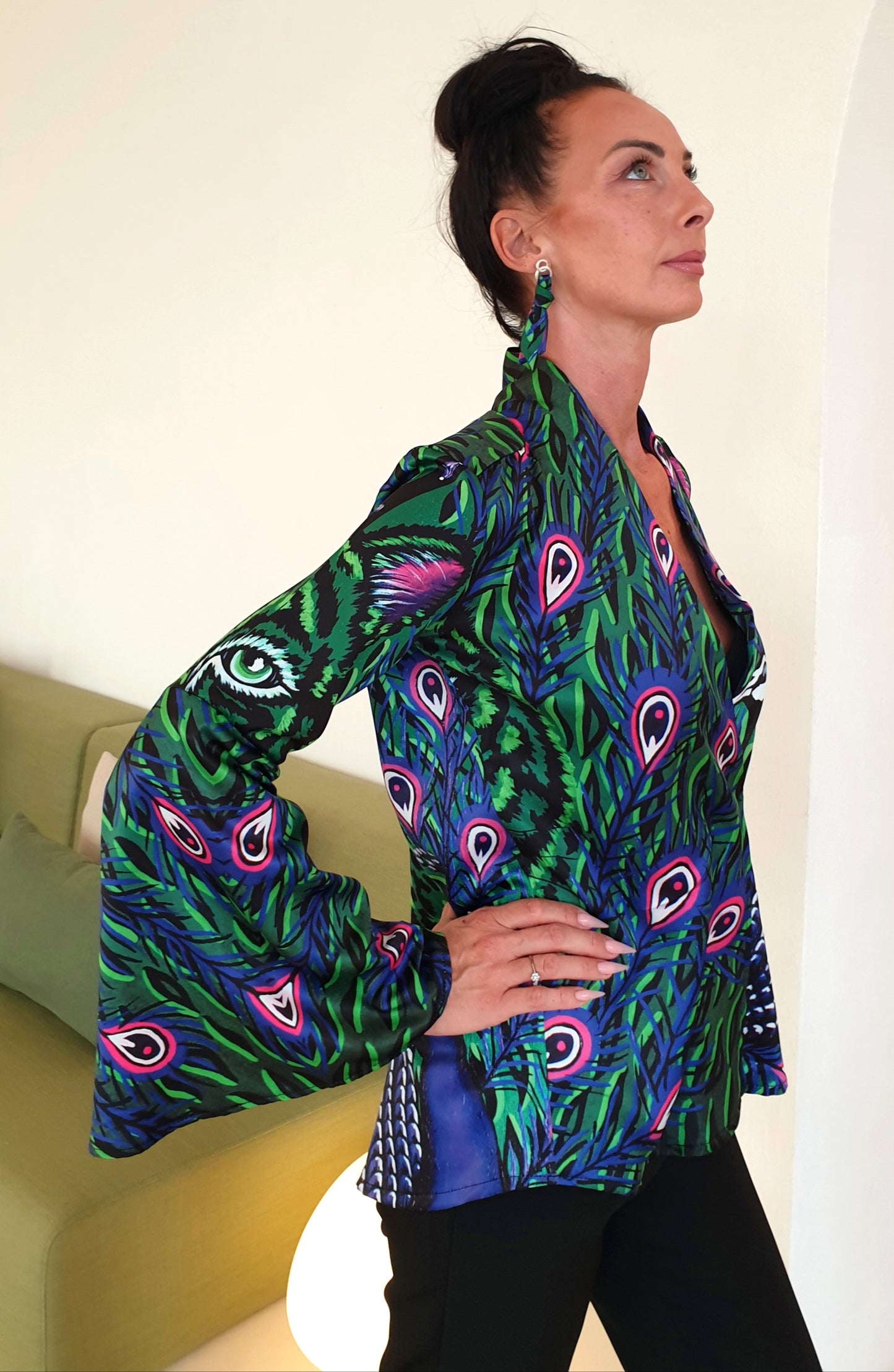 Pavone Viola&Tigre Camicia Manica Lunga a Campana - Sc. 30%