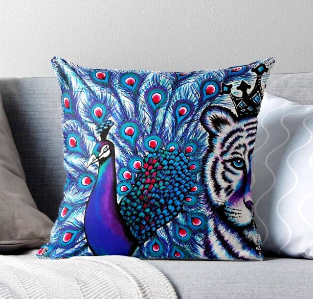 Tigre & Pavone Fodera per Cuscino