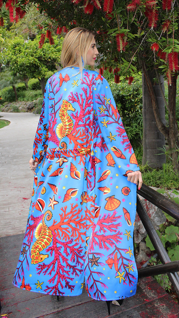 Cavallo Marino Giallo Kimono Lungo - Sconto 30%
