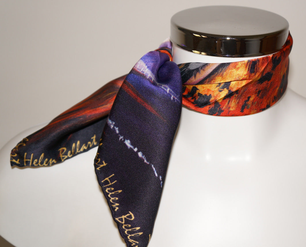 Maschera Veneziana Foulard in Seta cm. 45x45