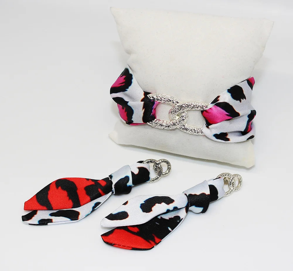 Leopardo Nero Set Bracciale & Orecchini