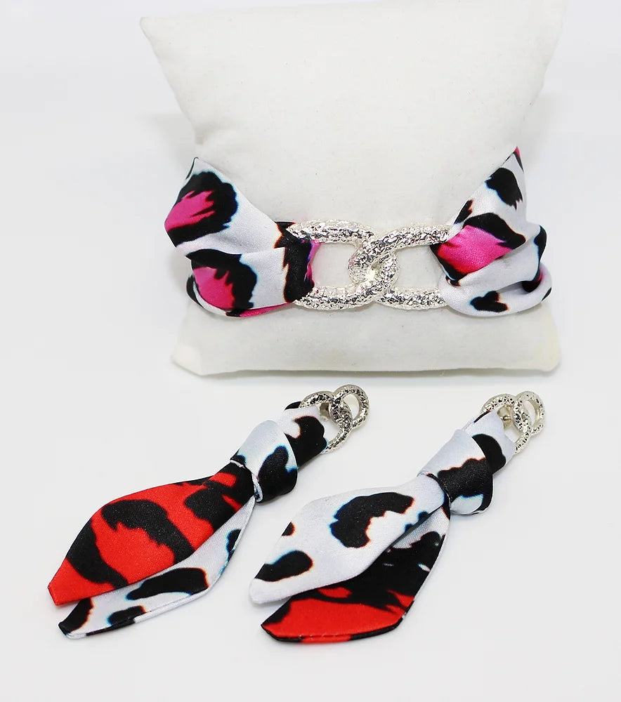 Leopardo Nero Set Bracciale & Orecchini