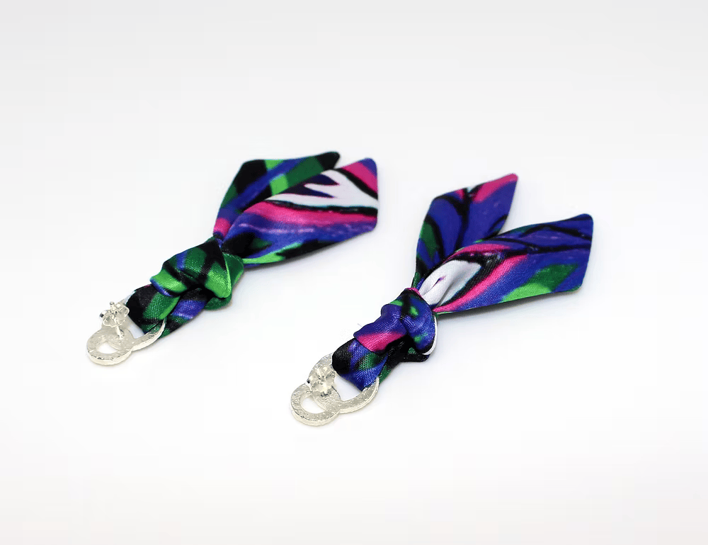 Pavone Viola&Tigre Orecchini