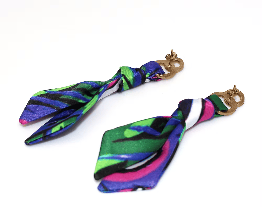 Pavone Viola&Tigre Orecchini