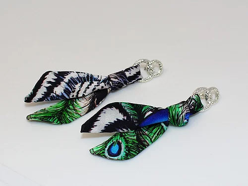 Tigre Bianca Set Bracciale & Orecchini in Seta