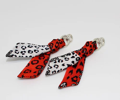 Leopardo Arancio Set Bracciale & Orecchini