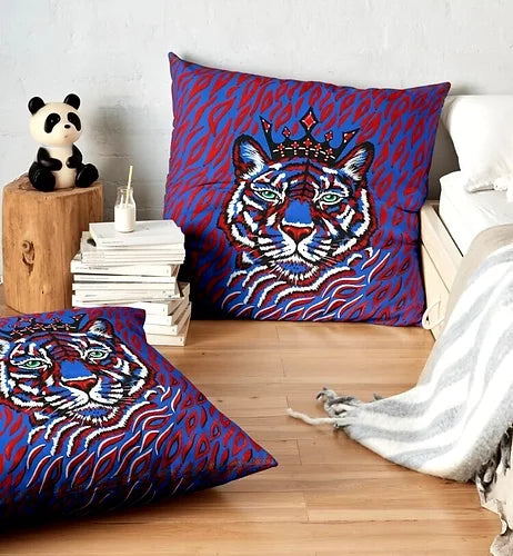 Tigre Blu Fodera per Cuscino