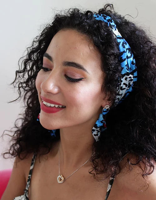Leopardo Blu Fascia per capelli