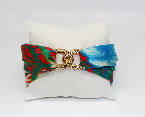 Cavallo Marino Set Bracciale & Orecchini in Seta
