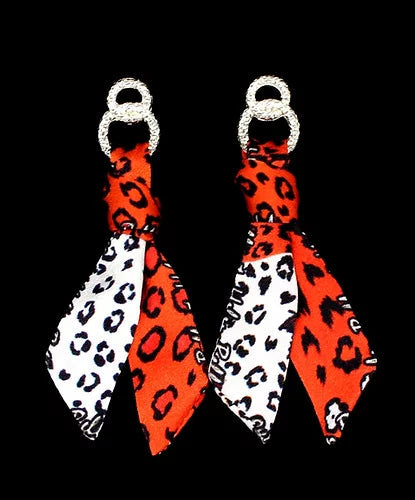 Leopardo Arancio Set Bracciale & Orecchini