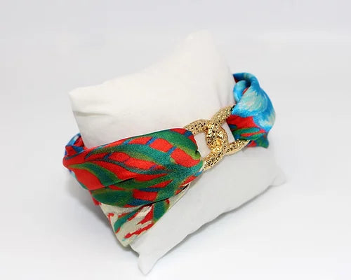 Cavallo Marino Set Bracciale & Orecchini in Seta