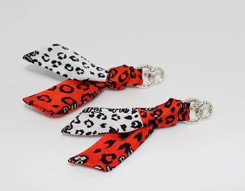 Leopardo Arancio Set Bracciale & Orecchini