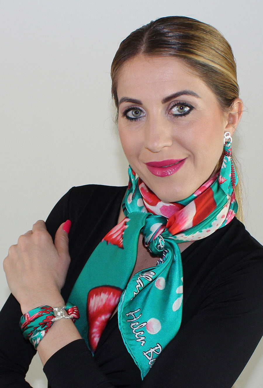 Cavallo Marino Rosa Bracciale Infinty in Seta