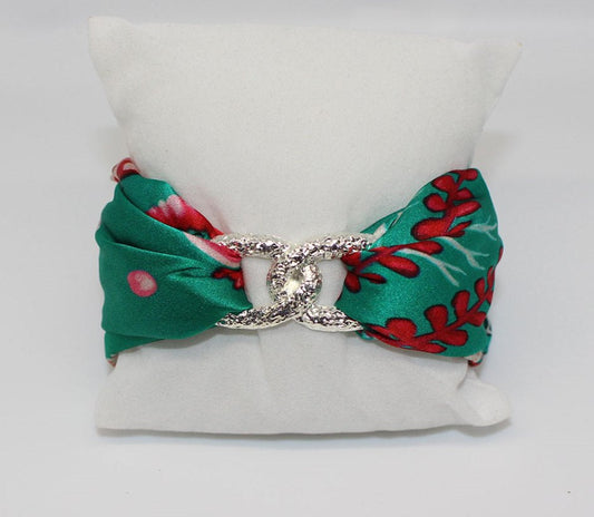 Cavallo Marino Rosa Bracciale Infinty in Seta