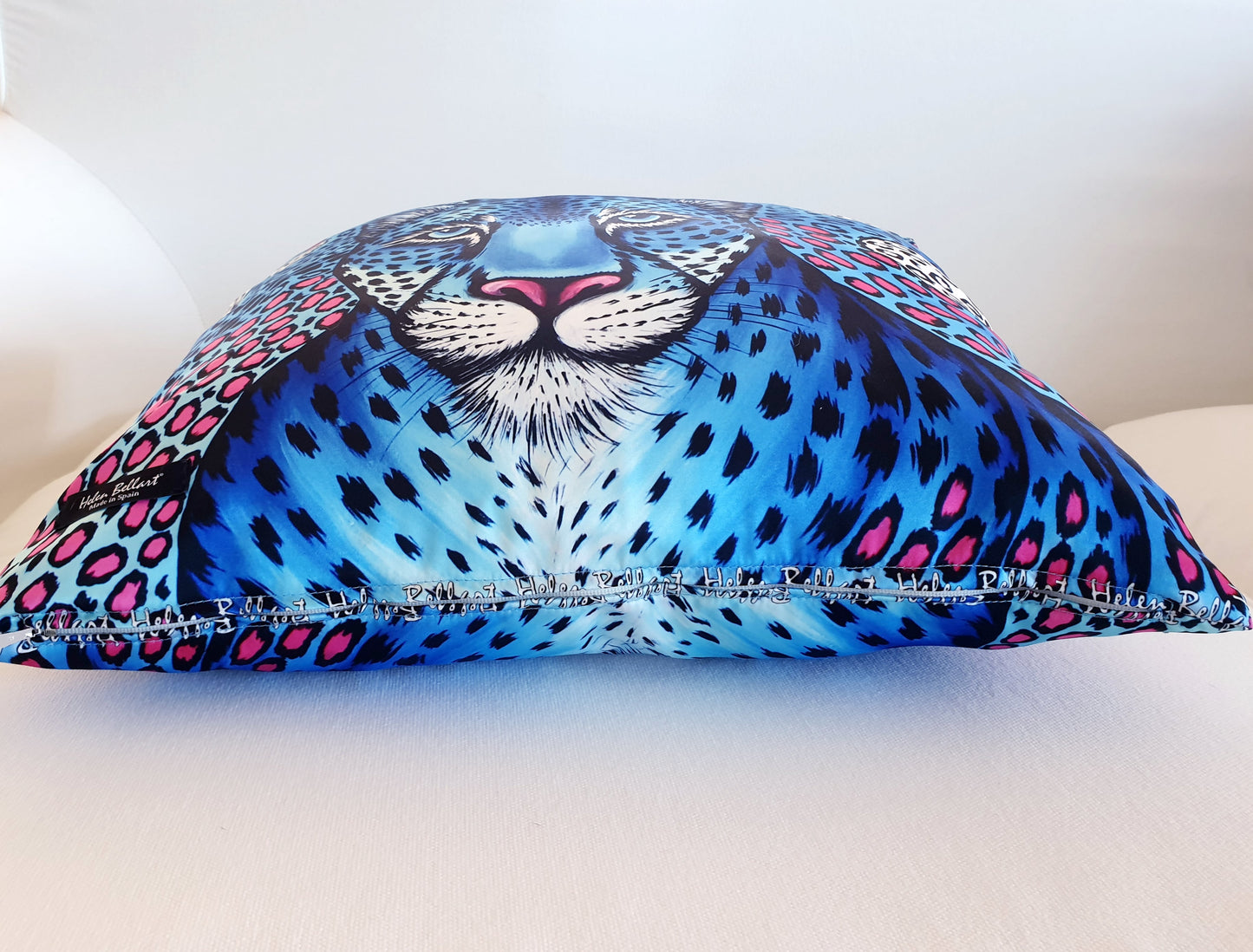 Leopardo Blu Fodera per Cuscino