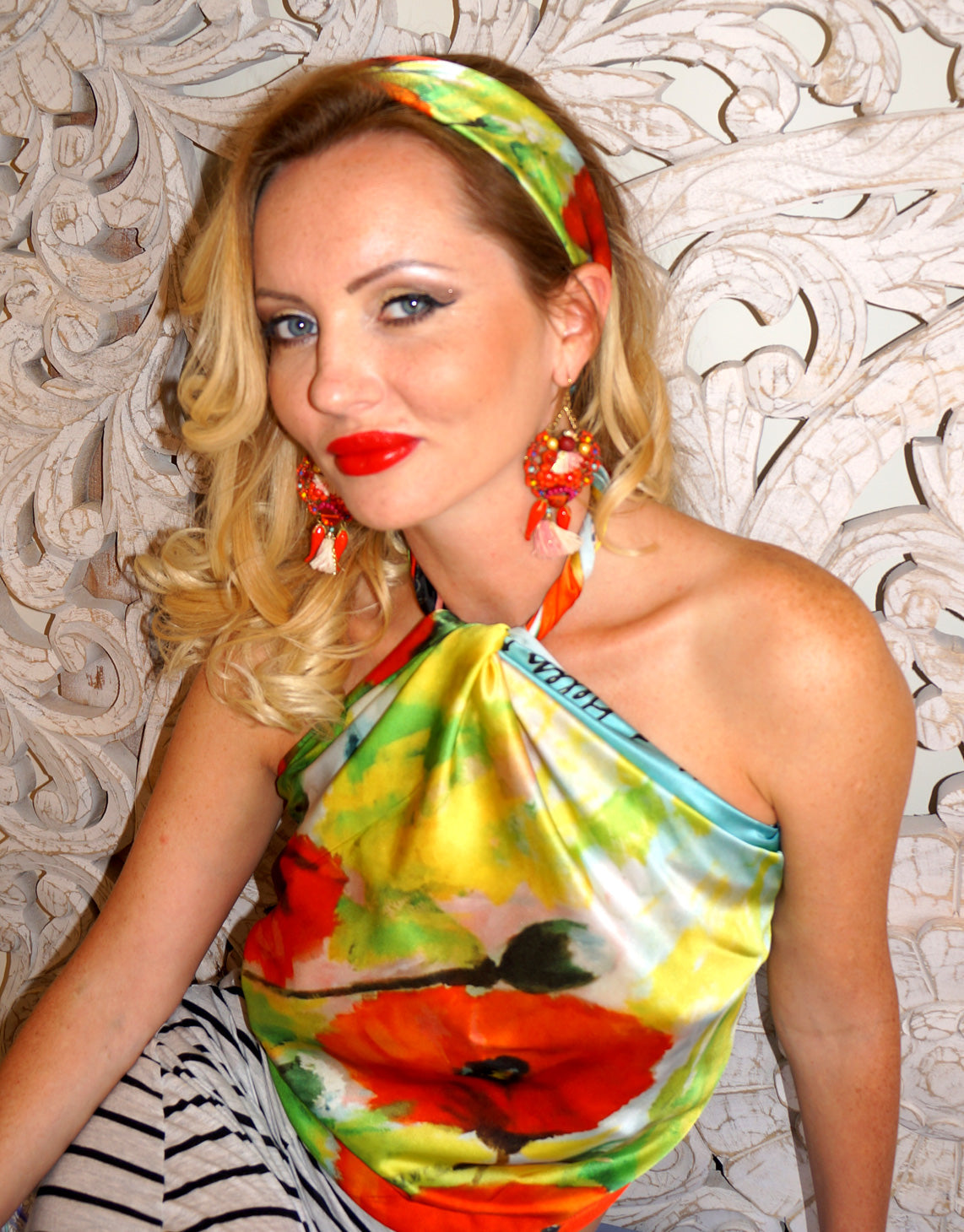 Papaveri Foulard in Seta cm. 110x110 Sconto 30%