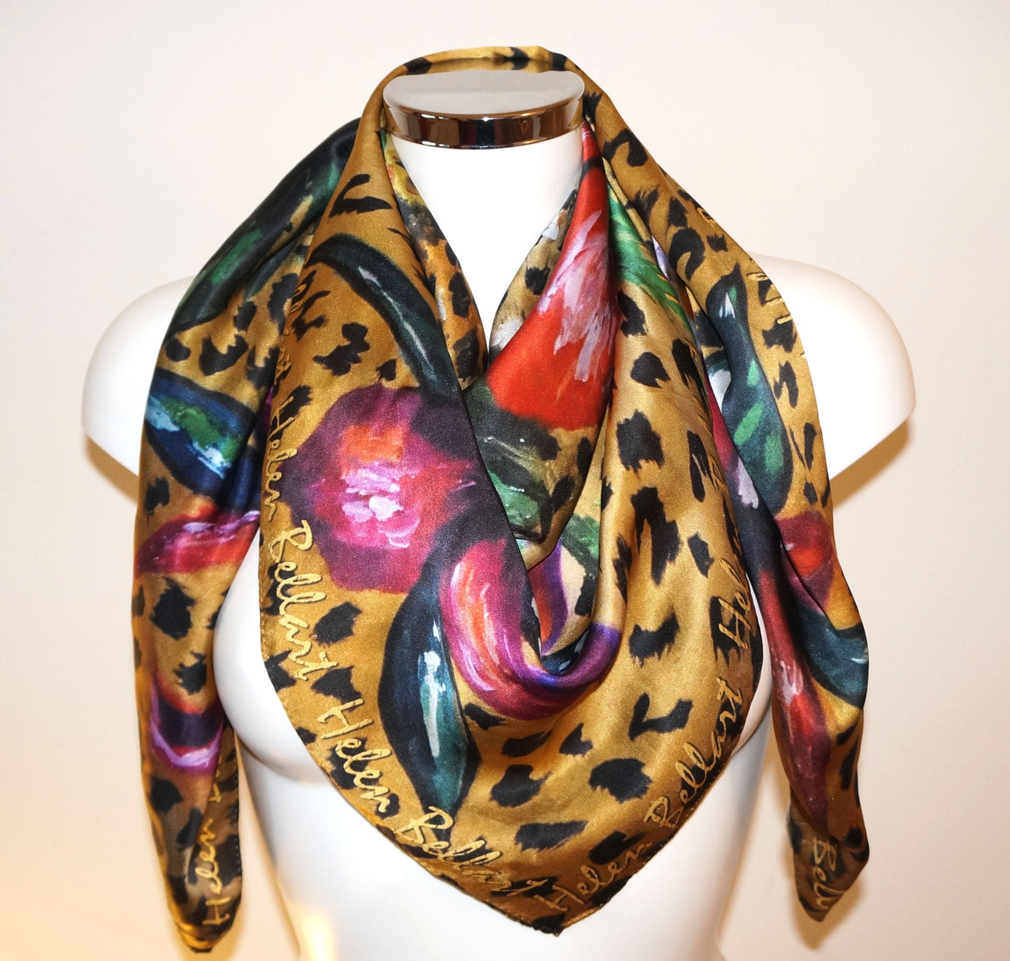 Leopardo Foulard in Seta cm. 110x110 Sconto 30%