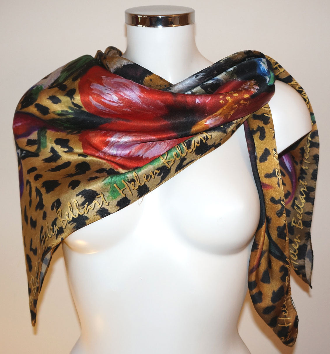 Leopardo Foulard in Seta cm. 110x110 Sconto 30%