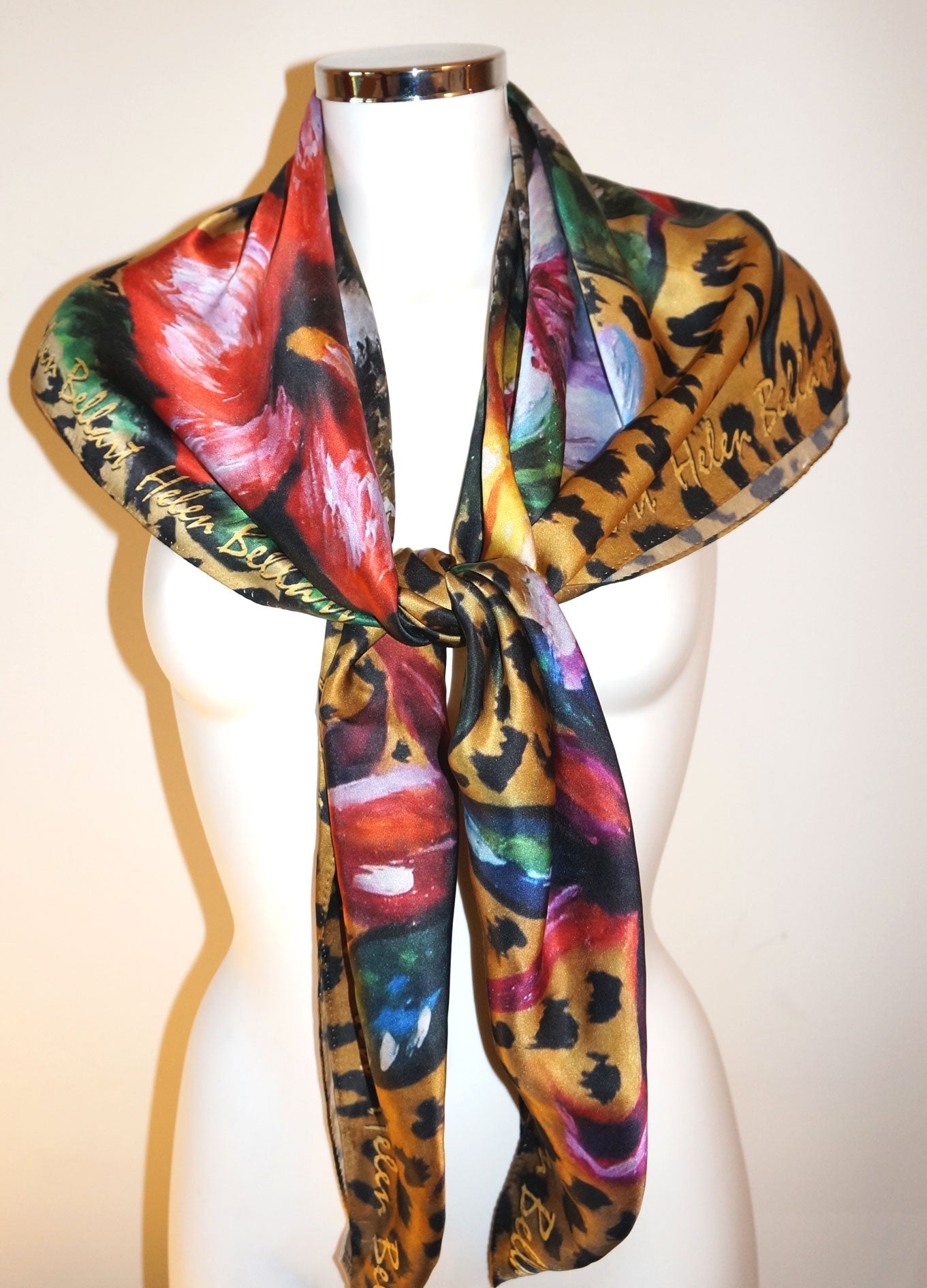 Leopardo Foulard in Seta cm. 110x110 Sconto 30%