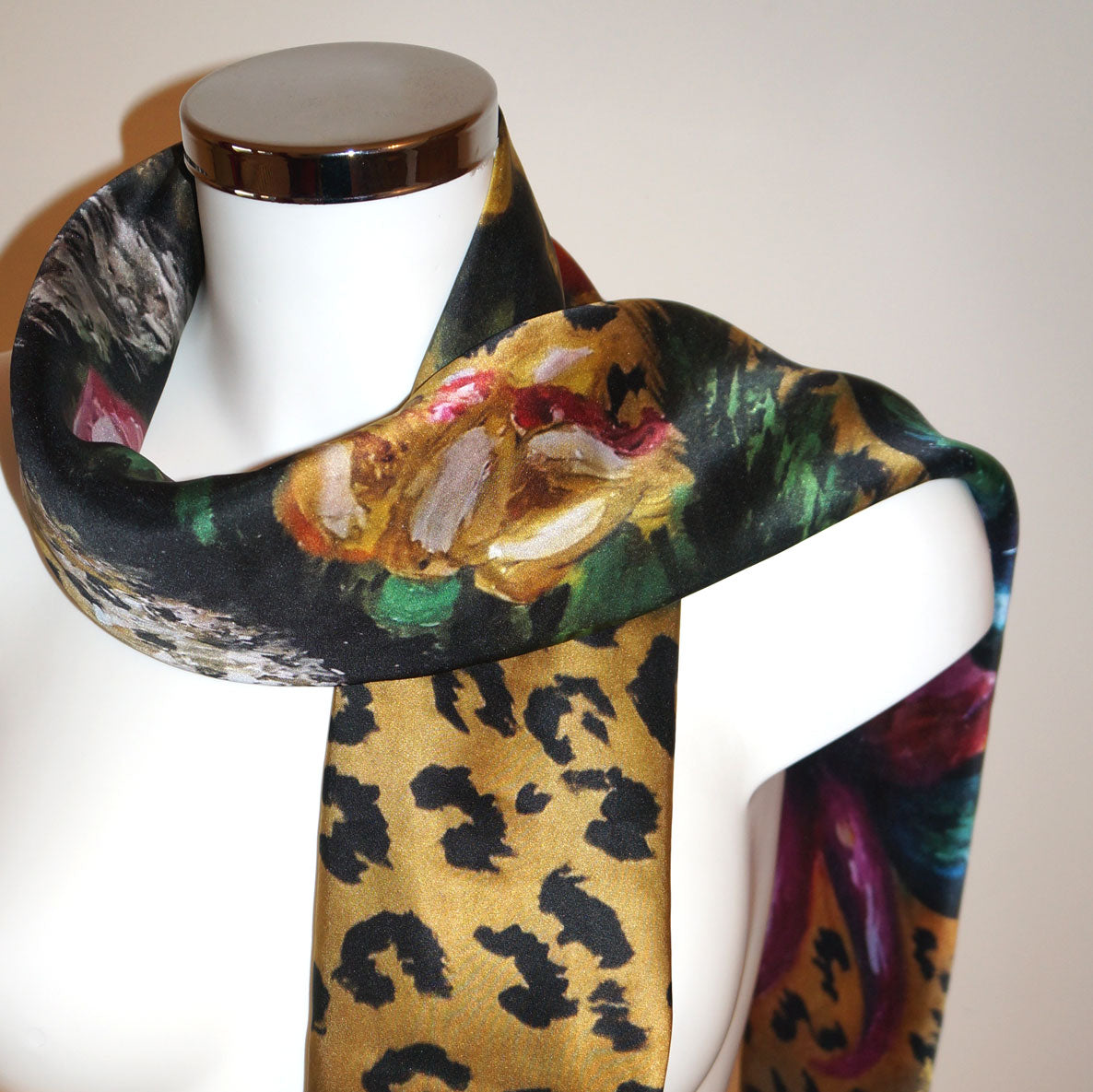 Leopardo Foulard in Seta cm. 110x110 Sconto 30%