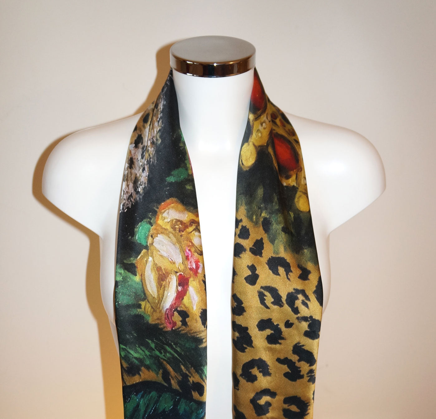 Leopardo Foulard in Seta cm. 110x110 Sconto 30%