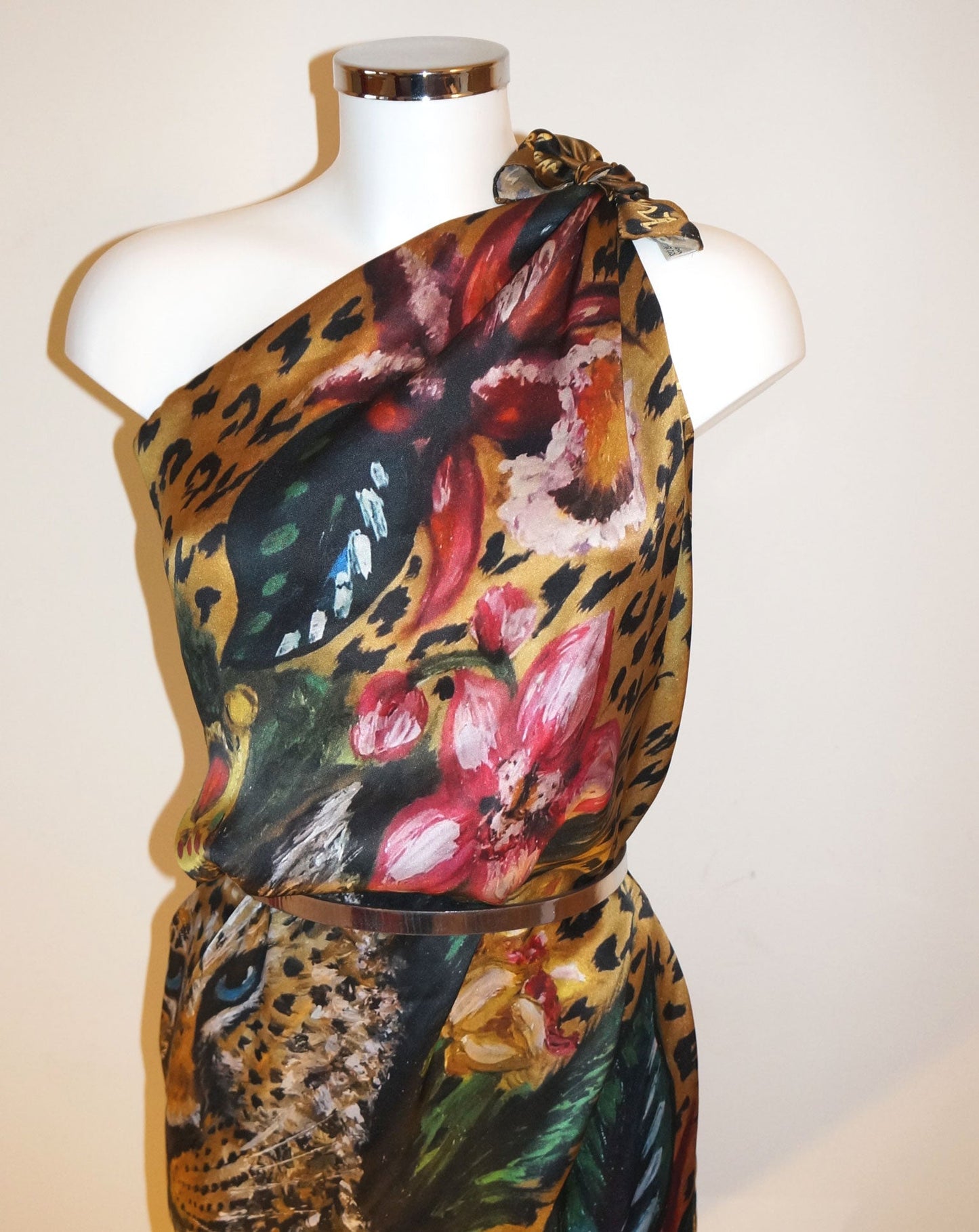 Leopardo Foulard in Seta cm. 110x110 Sconto 30%