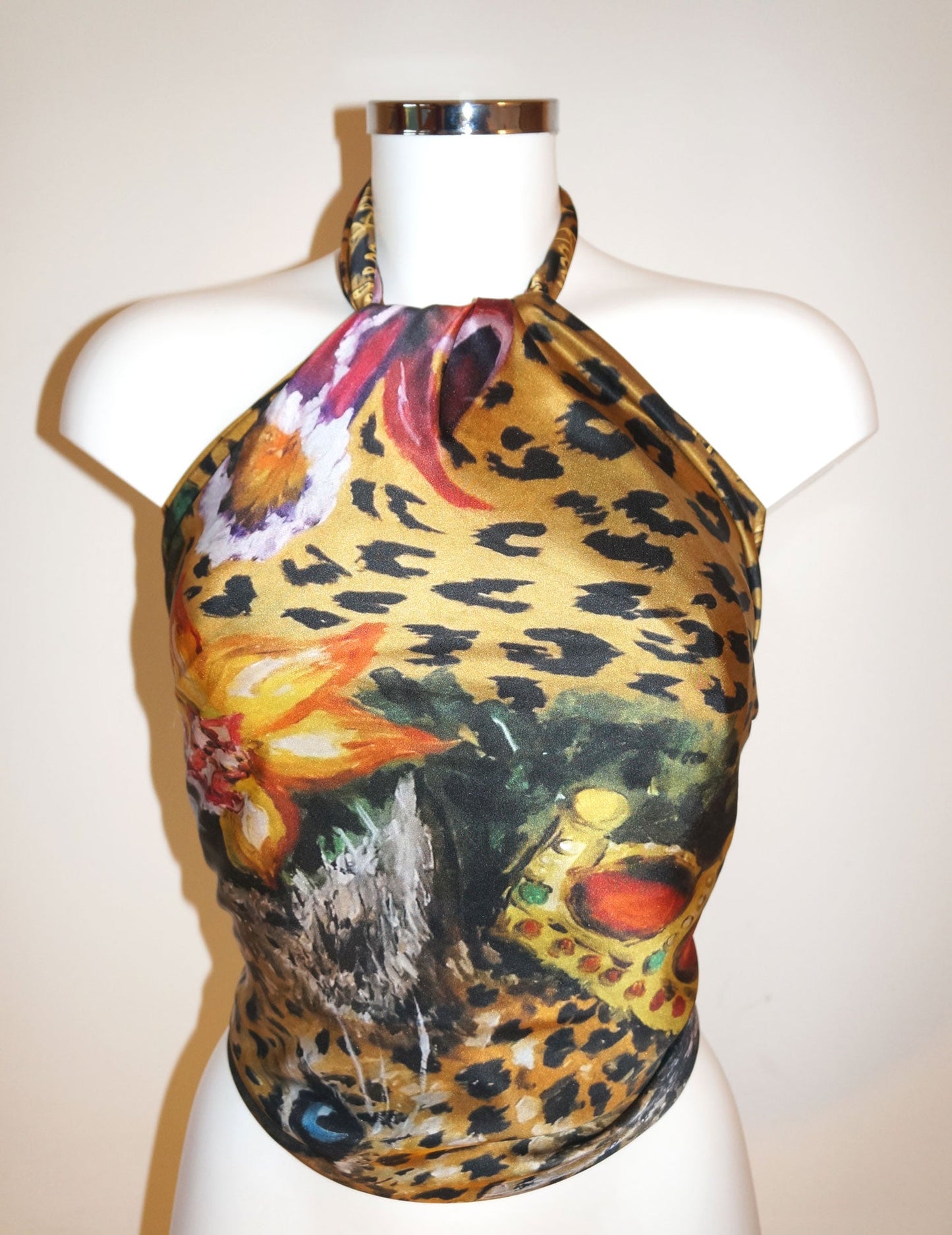 Leopardo Foulard in Seta cm. 110x110 Sconto 30%