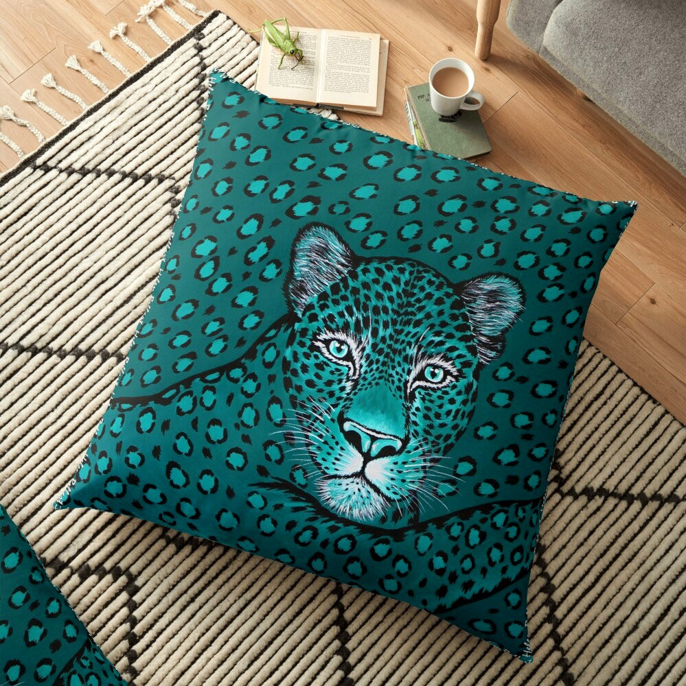 Leopardo Esmeralda per Cuscino