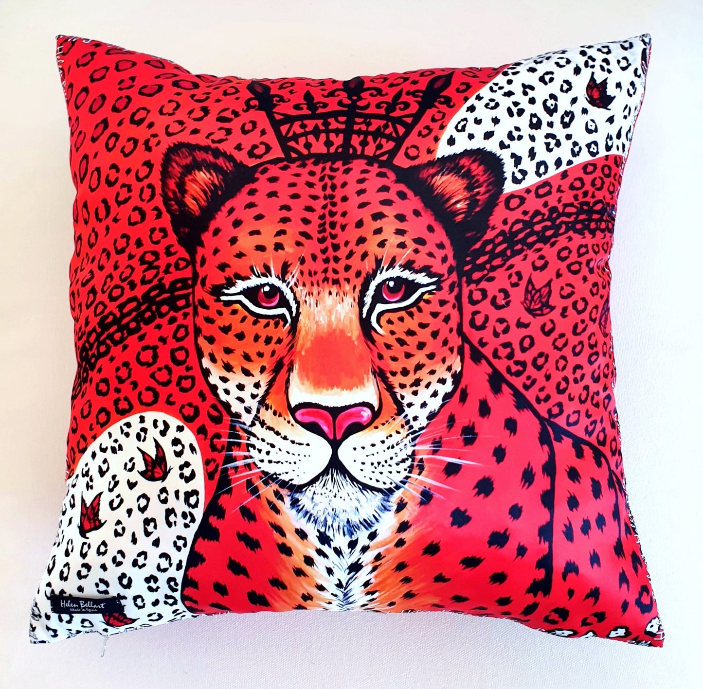 Leopardo Arancio Fodera per Cuscino