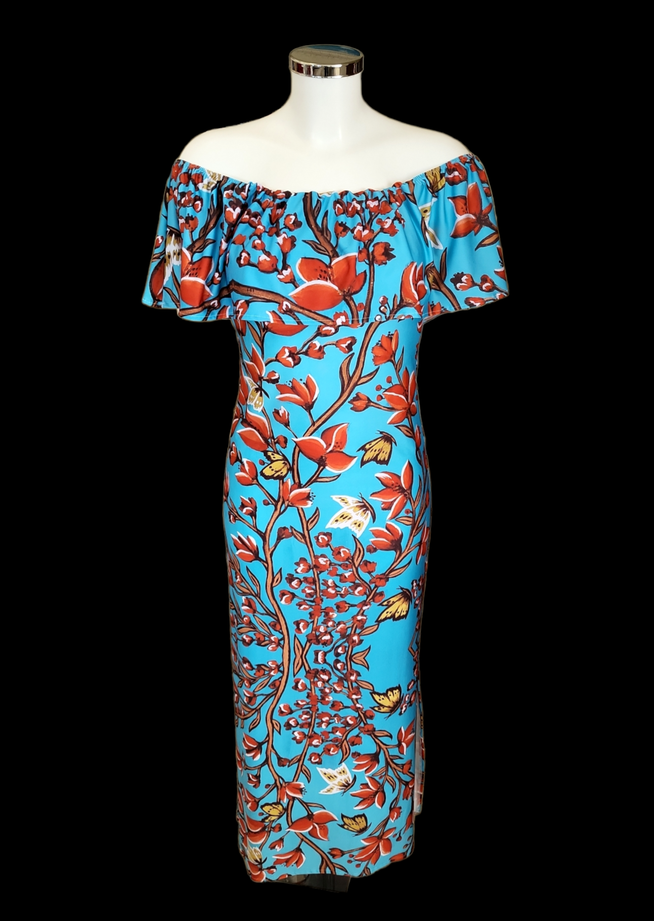 Primavera Vestito Lungo con Volant